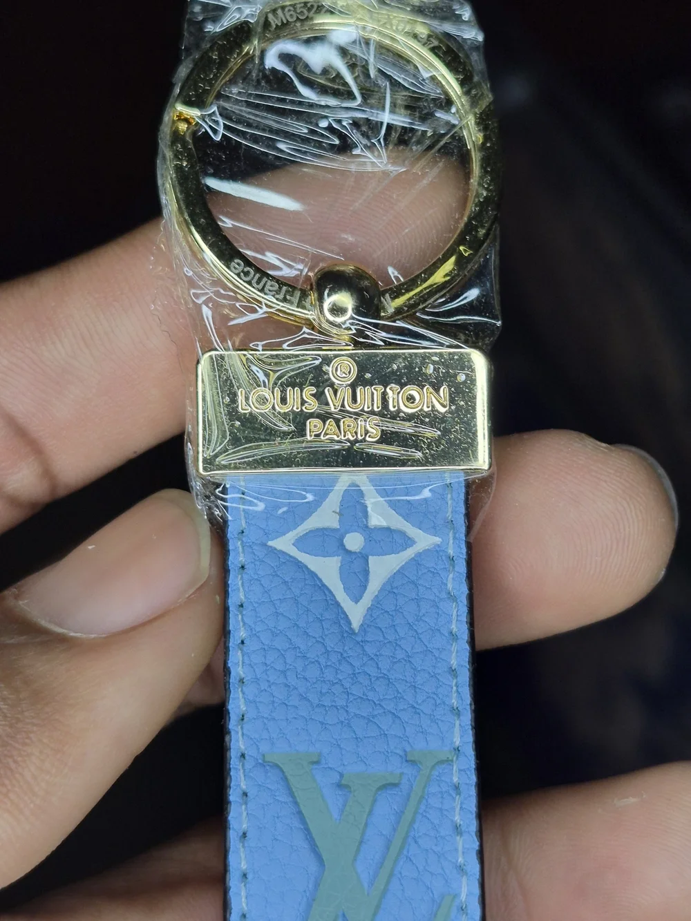Louis Vuitton Bright Blue Monogram Key Holder with Silver Hardware